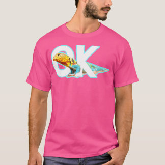 T-shirt Ok Coloré Male Mountain Boomer Lizard Oklahoma W