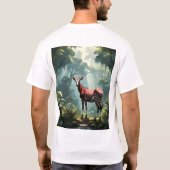 T-shirt Okapi Dans La Forêt Pluviale (Zebra Giraffe), (Dos)