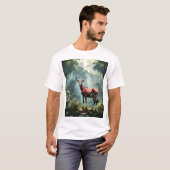 T-shirt Okapi Dans La Forêt Pluviale (Zebra Giraffe), (Devant entier)