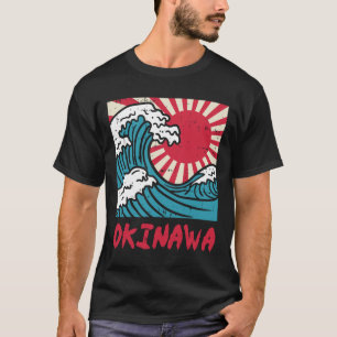 T-shirt Okinawa Great Wave Kanigawa Japon Martial japonais