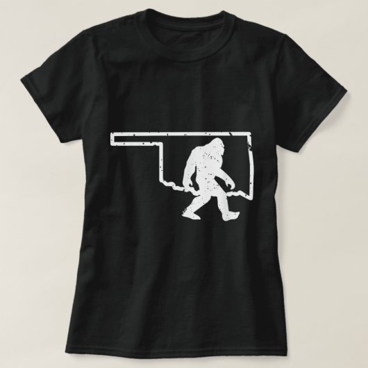 T-shirt Oklahoma Bigfoot Hunter Sasquatch Yeti State Pride (Design devant)