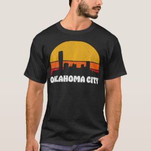 T-shirt Oklahoma City Retro Sunset Skyline Oklahoma City