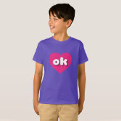 T-shirt Oklahoma coeur rose chaud - I love ok (Devant entier)