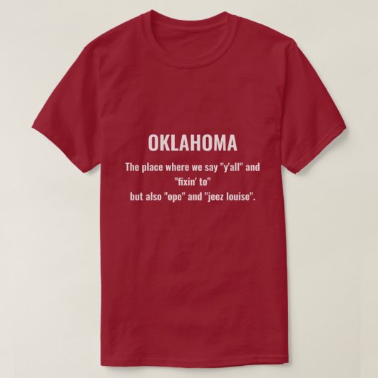 T-shirt Oklahoma contre Texas (Design devant)