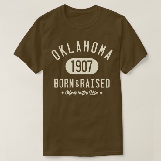 T-SHIRT OKLAHOMA EST NÉ ET A ÉLEVÉ (Design devant)