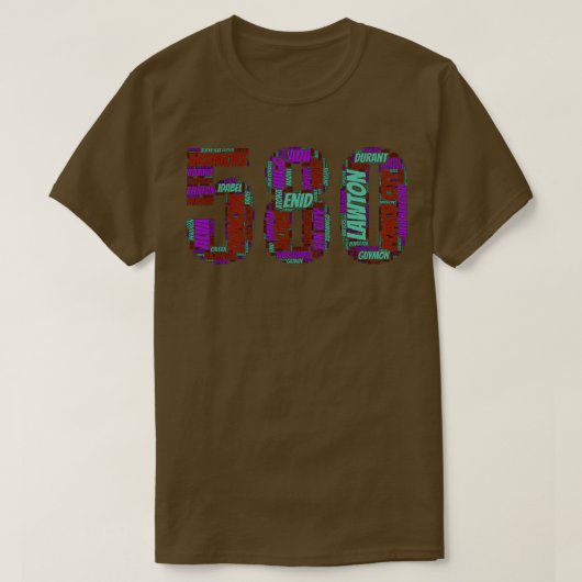T-shirt Oklahoma et le 580 (Design devant)