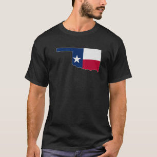T-shirt OKLAHOMA ÉTAT MAP TEXAS TX Drapeau Racines Hommes