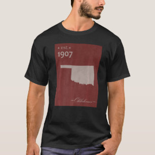 T-shirt Oklahoma OK Carte Grunge Vintage State Graphisme F