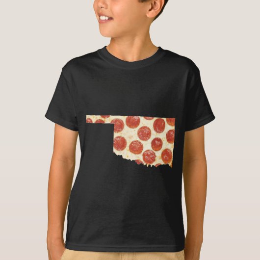 T-SHIRT OKLAHOMA PIZZA PEPPERONI PIZZA STATE (Devant)