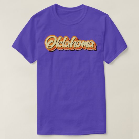 T-shirt Oklahoma Retro Typographie (Design devant)