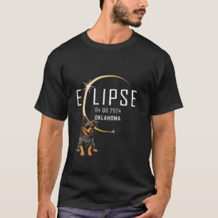 T-shirt OKLAHOMA Total Solaire Eclipse 2024 Drôle Chien Gl