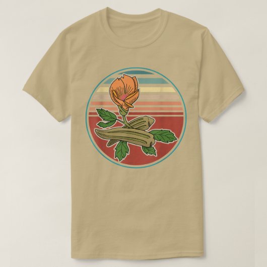 T-shirt Okra Marshmallow Végétalien Végétarien Légume (Design devant)