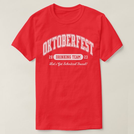 T-shirt Oktoberfest 2023 Drinking Team Lets Get Schnitzel (Design devant)