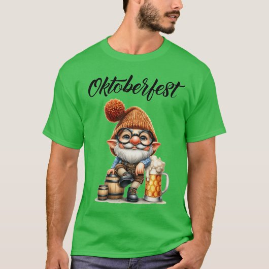 T-shirt Oktoberfest Beer Gnome (Devant)