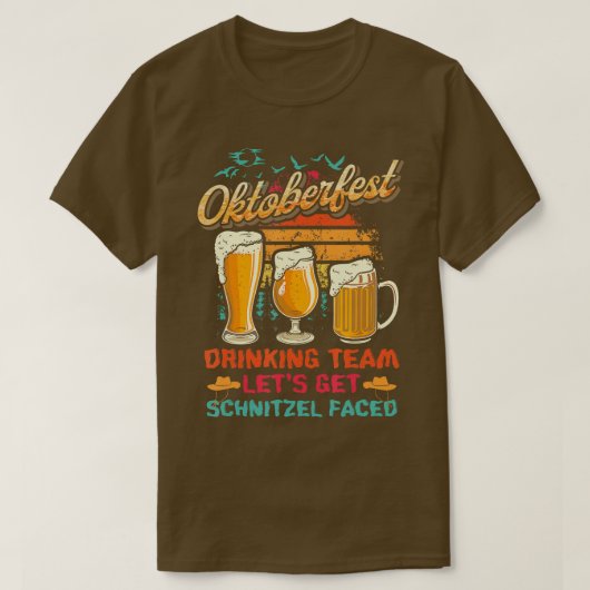 T-shirt Oktoberfest Drinking Team Lets Obtenir Schnitzel F (Design devant)