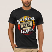 T-shirt old cassette golden tapes old music retro style (Devant)