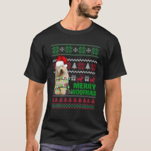 T-shirt Old English Sheepdog Pour Merry Woofmas Ugly Xmas