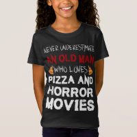 Old Man aime Pizza & Horror Movie Horror