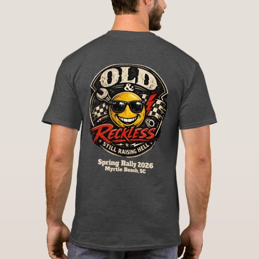 T-shirt Old Man Biker Tee Myrtle Beach Bike Week (Dos)