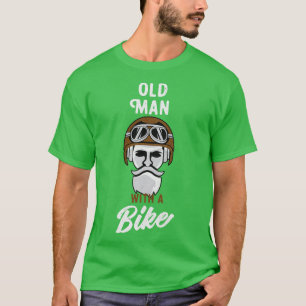T-shirt Old Man Motorcycle Club Vintage Grunge Biker