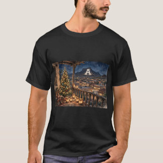 T-Shirt Old Pueblo Christmas Porch View A Mountain