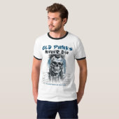 T-shirt Old Punks Never Die - Skull Punk Rock - Punk n'est (Devant entier)