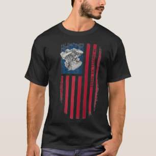 T-shirt Old School HD Shovelhead Distorsion USA Distorsion