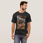 T-shirt Old School Peterbilt Intérieur et classique camion (Devant entier)