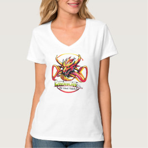T-Shirt Old School Pickleball dragon X rouge pour