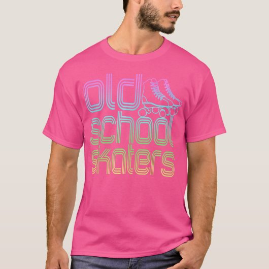 T-shirt Old School Skaters Roller Skating Skate Skater (Devant)