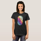 T-shirt Old Skool Raver Old Skool Raving Rainbow Face Rave (Devant entier)