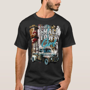 T-shirt Old Truck Water Tower Juste Une Petite Ville Weste