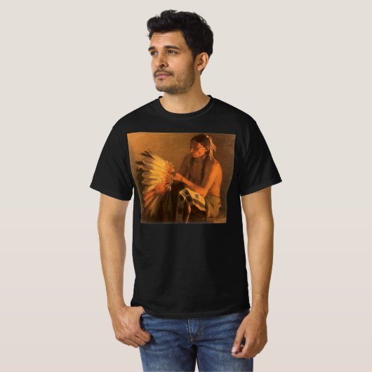 T-shirt Old War Bonnet par Joseph Henry Sharp (Devant entier)