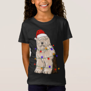 T-Shirt Olde English Sheepdog Chien portant le Casquette d