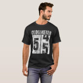 T-shirt Oldometer 54 55 yrs old Man Woman Bday Graphic 55t (Devant entier)