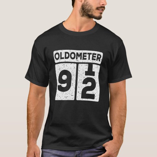 T-shirt Oldometer 91 92 92th Birthday (Devant)