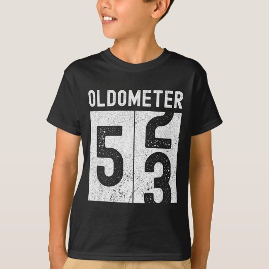 T-shirt Oldomètre 53e anniversaire drôle rétro 53 ans (Devant)