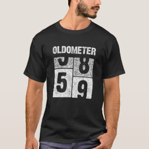 T-shirt Oldomètre 59 Ans 59E Anniversaire Cadeau Né En 1