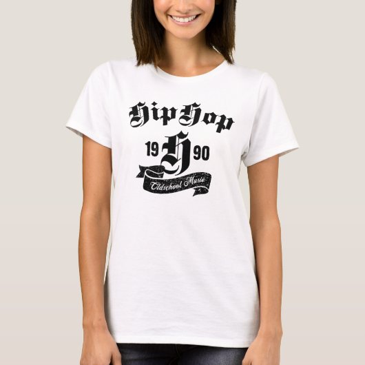 T-shirt Oldschool Hip Hop Music typographic design (Devant)