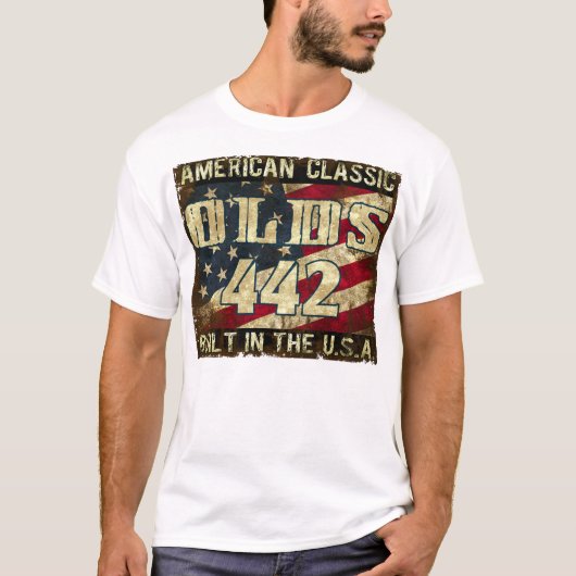 T-shirt Oldsmobile 442 - Voiture classique construite aux (Devant)