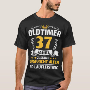 T-shirt Oldtimer Mann Femme 37 Ans 37e Anniversaire T-shir