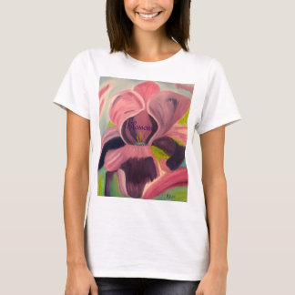 T-Shirt olieverfschilderij van bloem om de groei a