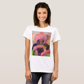 T-Shirt olieverfschilderij van bloem om de groei a (Voorkant volledig)