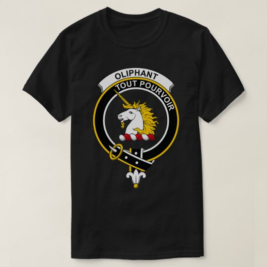 T-shirt Oliphant Crest Tartan Clan écossais (Design devant)