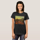 T-shirt Olive Grove, Ciel orange par Vincent van Gogh (Devant entier)