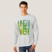 T-shirt Olive Lime vert MODÈLE MCM Look Art Abstrait (Devant entier)