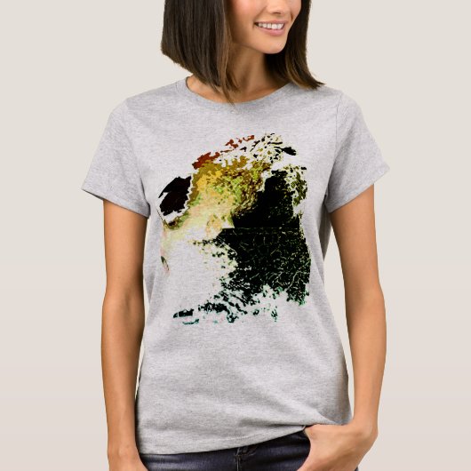T-shirt Olive Or Tan Airbrush Peinture Splashes MCM Look (Devant)