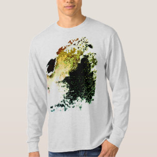 T-shirt Olive Or Tan Airbrush Peinture Splashes MCM Look