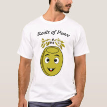 T-Shirt Olive Souriante avec le texte "Racines de