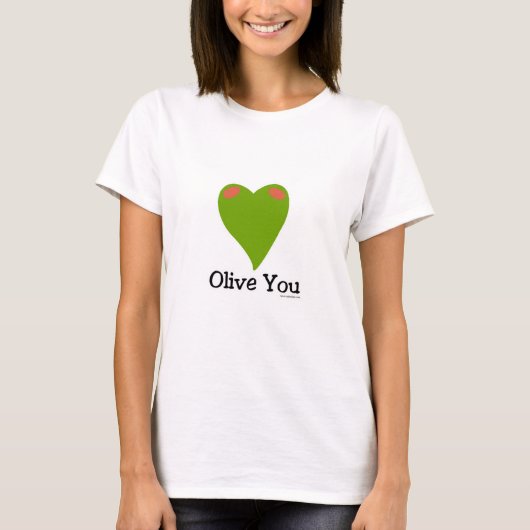 T-shirt Olive You Drôle Nourriture Cute Slogan Dessin (Devant)